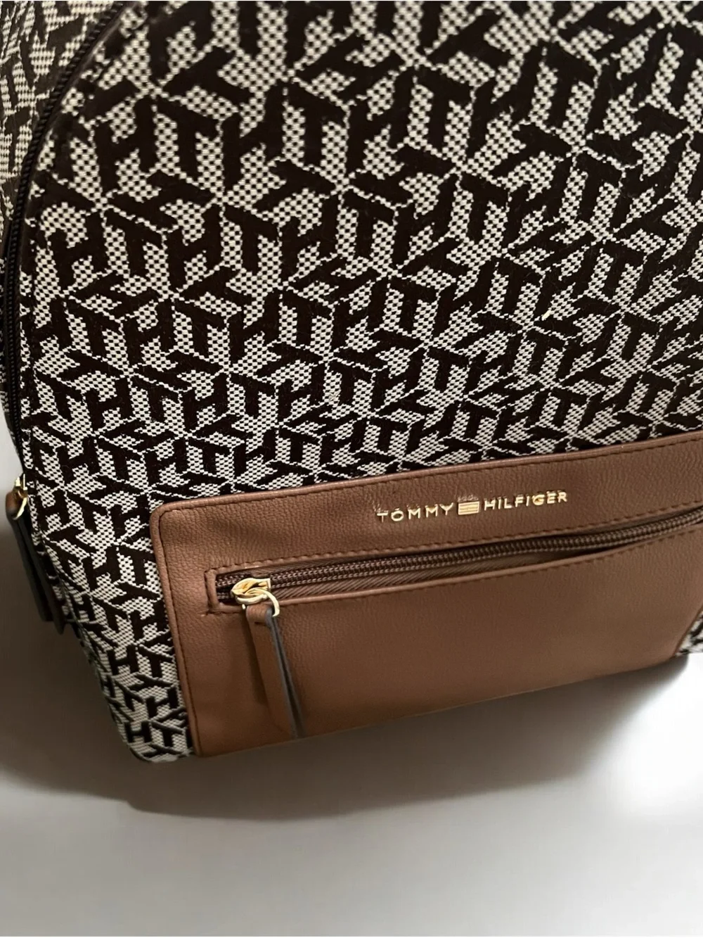 Tommy Hilfiger Brown Patterned  Backpack